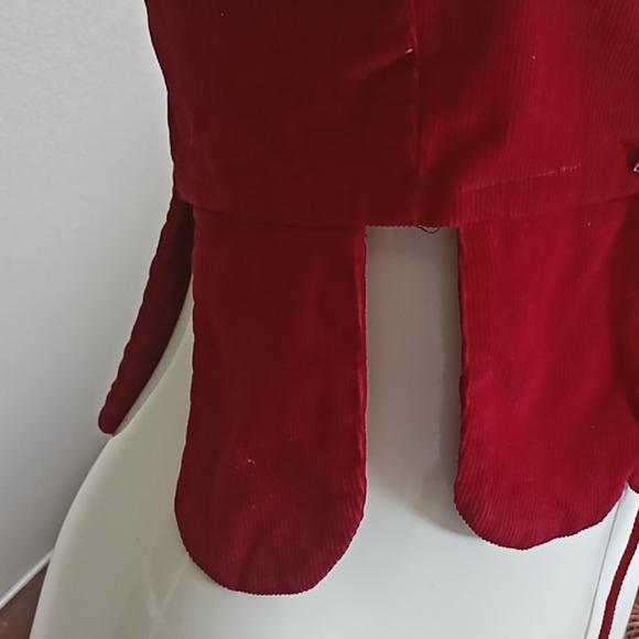 Mediaeval look vest in red with lace up - Picture 2 of 8